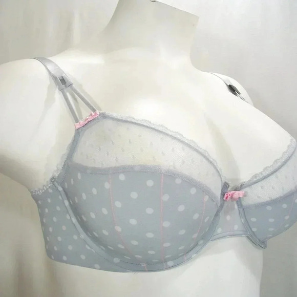 32DDD Felina 110789 Marielle Full Busted UW Bra Gray Dot NWT - Picture 13 of 13